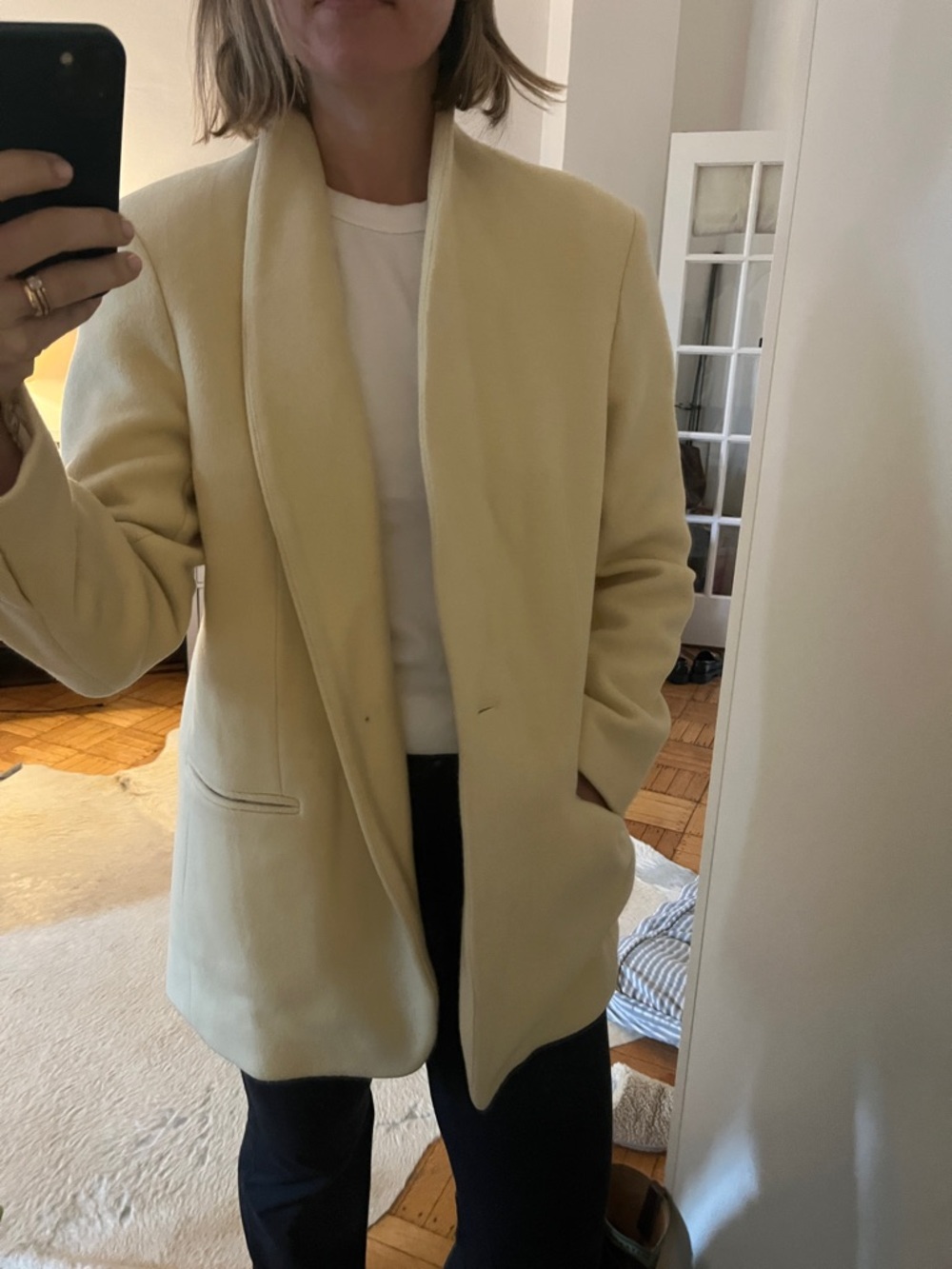 Isabel Marant Cream Shawl-Collar Blazer Jacket - Picture 2 of 13